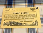 Champ Decals CN-48 Reading Twin Hopper Gauge 360480 Train Stickers. Fixed Price $5.99.