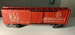 Lionel Postwar 6464-525 Minneapolis & Louis Box Car Gauge 1957. Fixed Price $40.00.