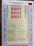 87-967 Ho Microscale Decals Bnsf GP-60M Locomotives Red & Silver Scheme. Fixed Price $13.99.