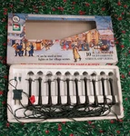 Vintage 1989 Santas World Set - 10 Old Fashioned Streetlamp Lights 4.5 Nib Work. Fixed Price $29.95.