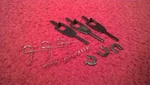 #1 Lionel Post War Timken Truck- X3 487-20 Coupler Lock Link, Springs & Clip. Fixed Price $8.95.