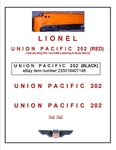 Up 202 Lionel Repro Alco Diesel "a" Unit Red "water Slide Decal Kit" (or Black ). Fixed Price $13.75.