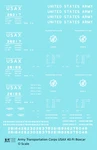K4 Scale Decals Usax Army Transportation Corps 40 Ft Steel Boxcar White. Fixed Price $8.15.