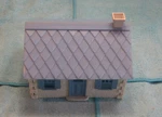 Vintage Plasticville HP-9 Cape Cod House Kit White W/ Blue Trim Original Box. Fixed Price $10.50.