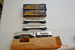 American Flyer Gauge 356 Silver & 655 Passenger Cars Set. Fixed Price $125.00.