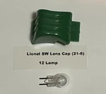 Lionel Sw Green Lens Cap (21-6) With Number 12 Lamp. Fixed Price $9.99.
