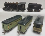 Lionel Prewar O-gauge 262 Locomotive & Tender With 607 608 Passenger Cars. Fixed Price $299.99.