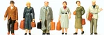 Preiser Ho Walking Passengers W/luggage Early Era Iii PKG(6) 10582. Fixed Price $25.98.