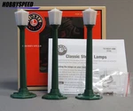 Lionel Classic Street Lamps 3 Pk Green Train Lights Post War Style Poles 6-29247. Fixed Price $36.84.