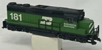 Lionel Ho Scale Burlington Northern GP-30 Locomotive #181, Runs Good, Needs Tlc. Fixed Price $24.99.