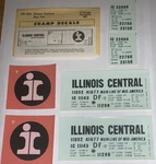 Champ Scale Decal-illinois Central/ic Box Car-orange W/blk & Wht Lett #OB-382. Fixed Price $8.50.