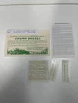 Illinois Central Passenger Car Decals Champ PH-18 Dulux Lettering Set. Fixed Price $21.95.