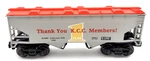 K-line Collector's Club Thank You K.c.c. Members Hopper Car Original Box. Fixed Price $15.00.
