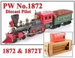 Lionel Pw 1872 General & Tender W/boxes Unusual Diecast Pilot 1959-62 /4/. Fixed Price $283.50.