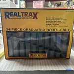 Mth Railking Realtrax, 40-1033, 24-PIECE Graduated Trestle System, O Scale. Fixed Price $59.99.