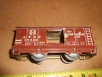 O/O-27 Hafner 14825 Atsf Boxcar Missing Doors. As Is.. Fixed Price $10.00.