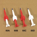 6650-80 Lionel White And Red Missiles W/tip, Various Combinations Available, 1PC. Fixed Price $6.00.