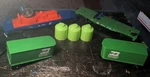 Vintage Lionel Conrail Searchlight Car, 9133 Flat Bed, Barrels & 2 Trailers. Fixed Price $40.00.