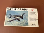 Williams Brothers Model Kits 1:72 Northrup Gamma 6085. Fixed Price $19.00.