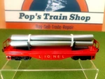 Lionel 0/027 Postwar #6121 Flat Car With Pipe Load Great Condition. Fixed Price $24.95.