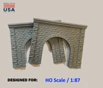 X2 Ho Scale Stone Single Train Tunnel Portal - H0 Model Railroad Scenery. Fixed Price $11.50.