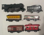 Marx Post-war 027 Gauge #999 Steam Loco/tender/freight Car Set Of 6 Items. Fixed Price $39.99.
