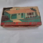 Plasticville O-O27 #1603 Ranch House White Sides Blue Roof. Original Box. Fixed Price $8.99.