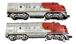 Lionel Post War 2343 Santa Fe Bonnet Pair, Gauge, Both Units Included. Fixed Price $254.96.
