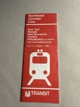 1982 New Jersey Nj Transit Northeast Corridor Line Railroad Timetable Nyc. Fixed Price $11.00.