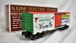 K-line K-90004 Kcc Christmas Box Car Die-cast Sprung Trucks Collectors Club Sped. Fixed Price $19.95.