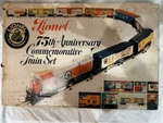LIONEL6-1585 #2 Comm. 75TH Yr. Annv. Set 7-BOX CARS-1-DIESEL-U36B &CAB-7508 New. Fixed Price $237.84.