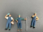 ON30 ON2 Woodland Scenics Railroad Workers, Painted, Figures O3786. Fixed Price $11.71.