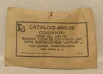 Lionel Postwar No. 480-32 Coupler Conversion Kit Complete & Factory Sealed. Fixed Price $17.50.