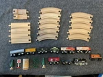 Lionel Jr. Wooden Train Accessories Set Rusty Railroad Track. Fixed Price $170.00.
