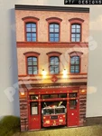 Scale Scratch Built "fire House" Department Station Led Front/flat Mth Lionel. Fixed Price $23.99.