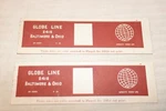 Ho Scale Vintage Set Of Box Car Side Panels, & Globe Line, Tuscan Red. Fixed Price $12.00.