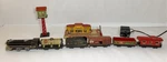 Vtg Marx 4 Tin Litho Streamline Train Set W/station,cars,tower,auto - Tested. Fixed Price $199.00.