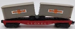 Lionel 6430 Vintage Flatcar With 2 Gray Cooper Jarrett Trailer Vans. Fixed Price $39.99.
