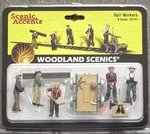 Scale Rail Workers Woodland Scenics Train People # 2747. Fixed Price $24.49.