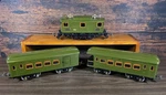 Ives Green 3235R Standard Gauge Train With 184 Buffet 186 Observation. Fixed Price $265.00.
