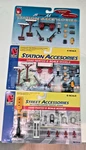 Life-like Trains Scale Station & Street ACCESSORIES-3 SETS-1853, 1148, 1140. Fixed Price $50.00.