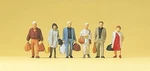 Preiser Pedestrians - Walking Railway Travelers Model Railroad Figures Ho. Fixed Price $15.24.