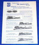 1959 Tyco Ho Train Set Catalog Flyer Steam Engine Diesel Passenger Trolley Exc++. Fixed Price $9.99.