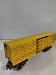Lionel 6656 Train Gauge Model Railroad Post War Yellow Lines Cattle Stock Car. Fixed Price $13.00.