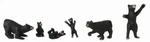 Woodland Scenics 2737 Scale Accents Black Bears PKG(6). Fixed Price $26.99.