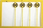 Tichy Trains 8176 Ho Scale Railroad Crossing Highway Warning Sign -- M. Fixed Price $5.99.