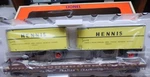 Lionel 2026641 Train Hennis 50' Flat Car W/20' Trailers Nib Damaged Read. Fixed Price $125.00.