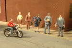 Bachmann 33151 Scale City People With Motorcycle Scenescapes. Fixed Price $19.69.