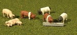 Bachmann 33168 O Scale Scenescapes Figures Animals Pigs PKG(9). Fixed Price $20.99.