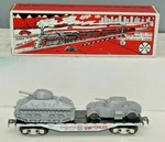Marx O-gauge 7331-1 Un-forces Flatcar Military Tank With Original Nib. Fixed Price $65.00.